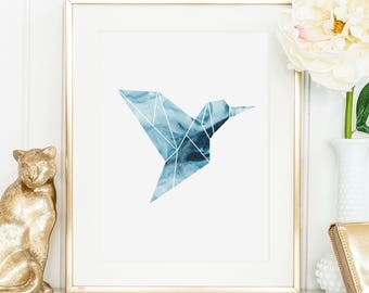 Poster, Print, Wallart, Skandinavian Design: Hummingbird