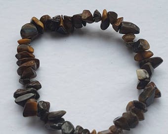 Tigers Eye gemstone bracelet, chakra balancing, healing. Can be reiki charged on request