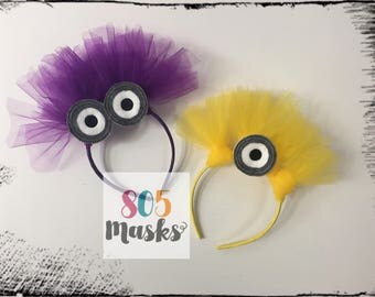Despicable Me Minion Inspired Head Bands, Minions Costume, Kids Headband, Kids Costumes, Minion Birthday, Minion Halloween, Minion Dress up