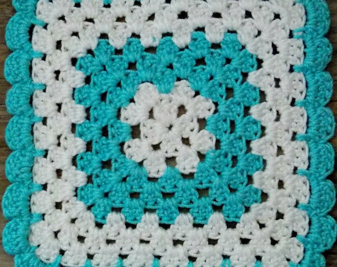 Blue white lace napkin crochet lace doily set of 4 crocheted decoration crochet table decorative crochet ornaments