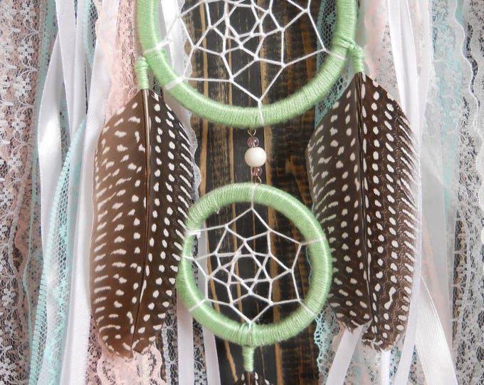 Dream catcher light green wall hanging Boho dreamcatcher light green Home living dreamcatcher large bohemian decor Gigantic dreamcatcer