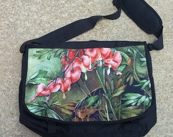 Bleeding Hearts Detail Messenger Bag