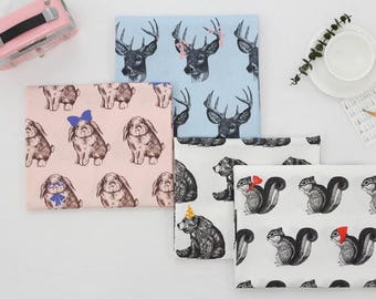 Bear, Squirrel, Deer and Rabbit
