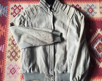 Vintage Genuine leather bomber jacket