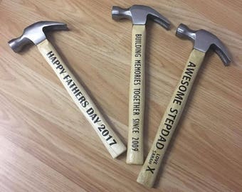 Personalised Hammer, Wooden Hammer, Fathers Day Gift, Custom Hammer, Best Dad Gift, Gifts for Him, Best Man Gift, Father of The Bride Gift,