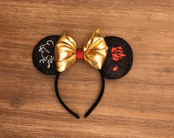 belle ears / minnie ears / beauty and the beast ears / disney ears