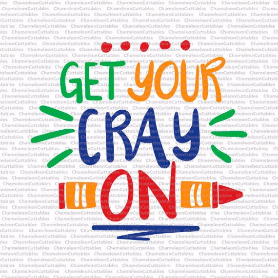 Download get your crayon multicolor SVG eps png jpeg dxf vector