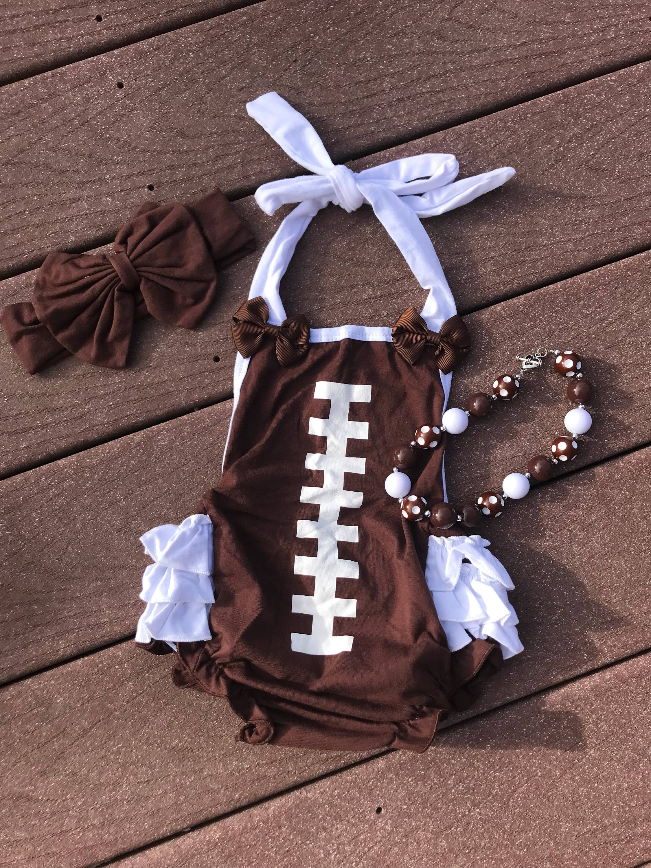 Football outfit baby girl football outfit football onesie