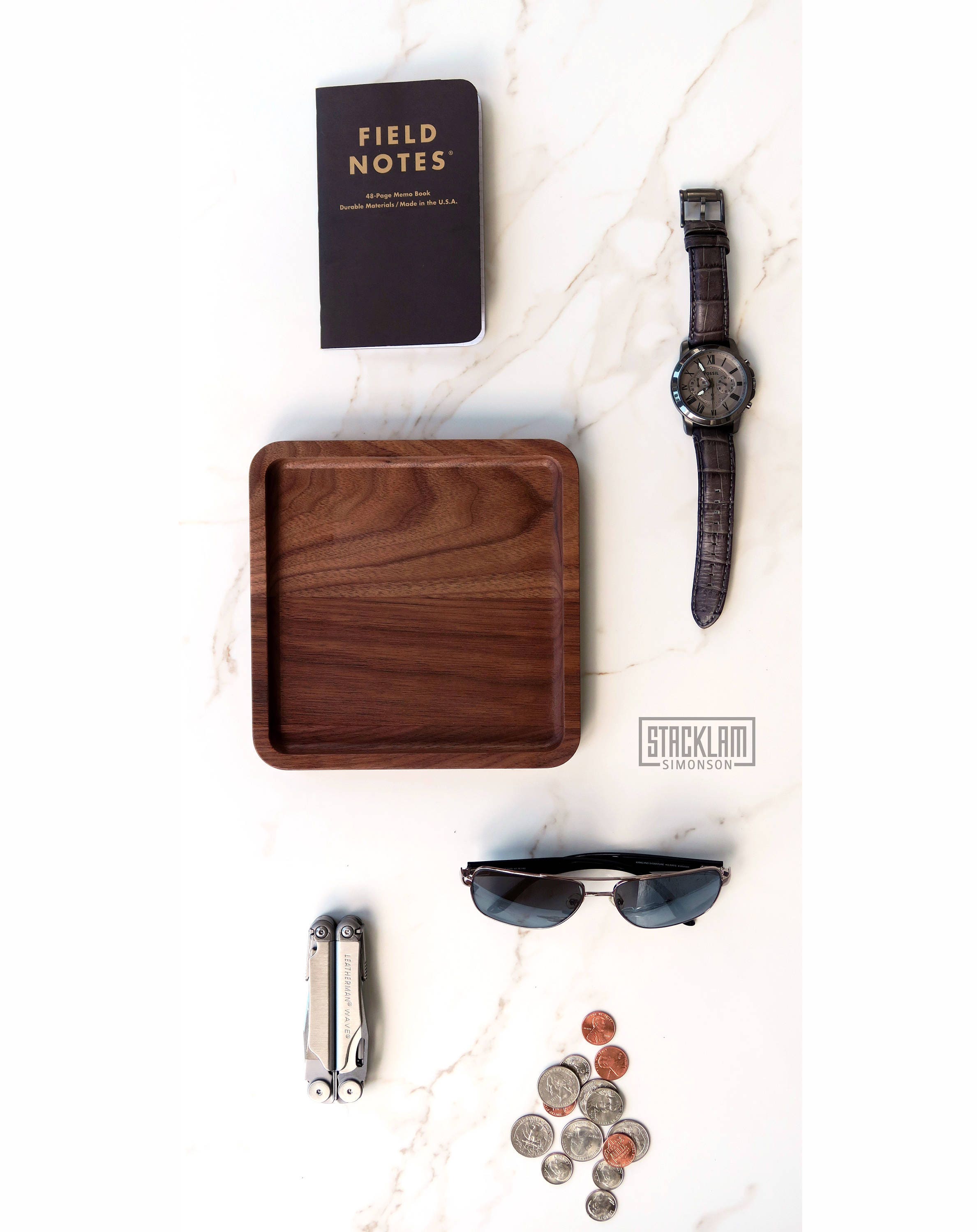 Valet Tray Wood Catchall Tray Wood Valet Tray Walnut Desk