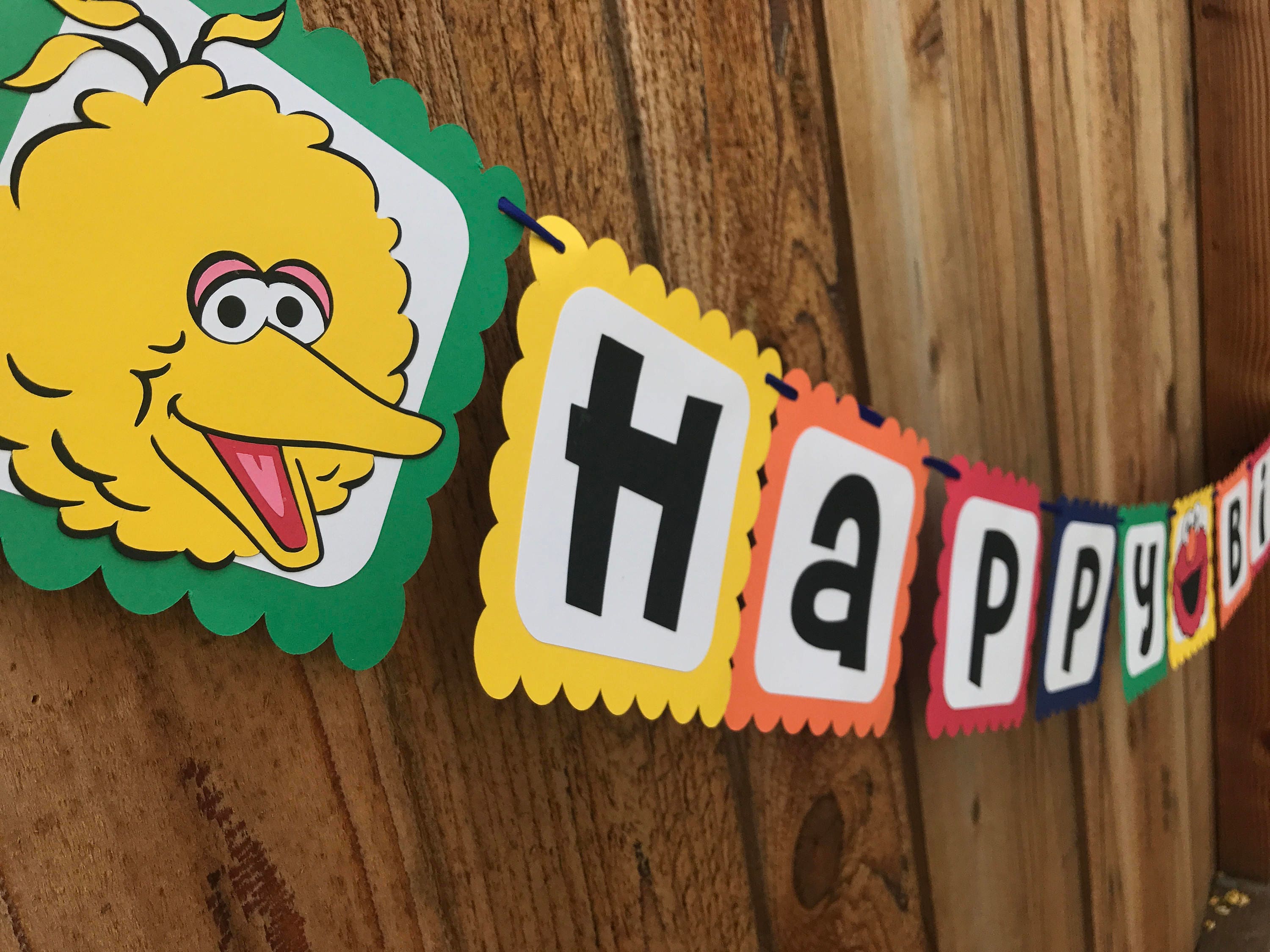 Sesame Street Themed Birthday Banner