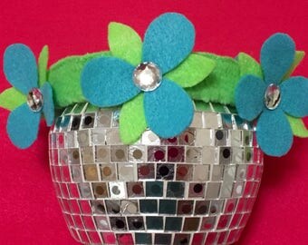 trolls headband, trolls hair bow, poppy headband, trolls party favor, flower headband, green headband, easter headband, baby headband