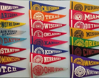 College pennants | Etsy