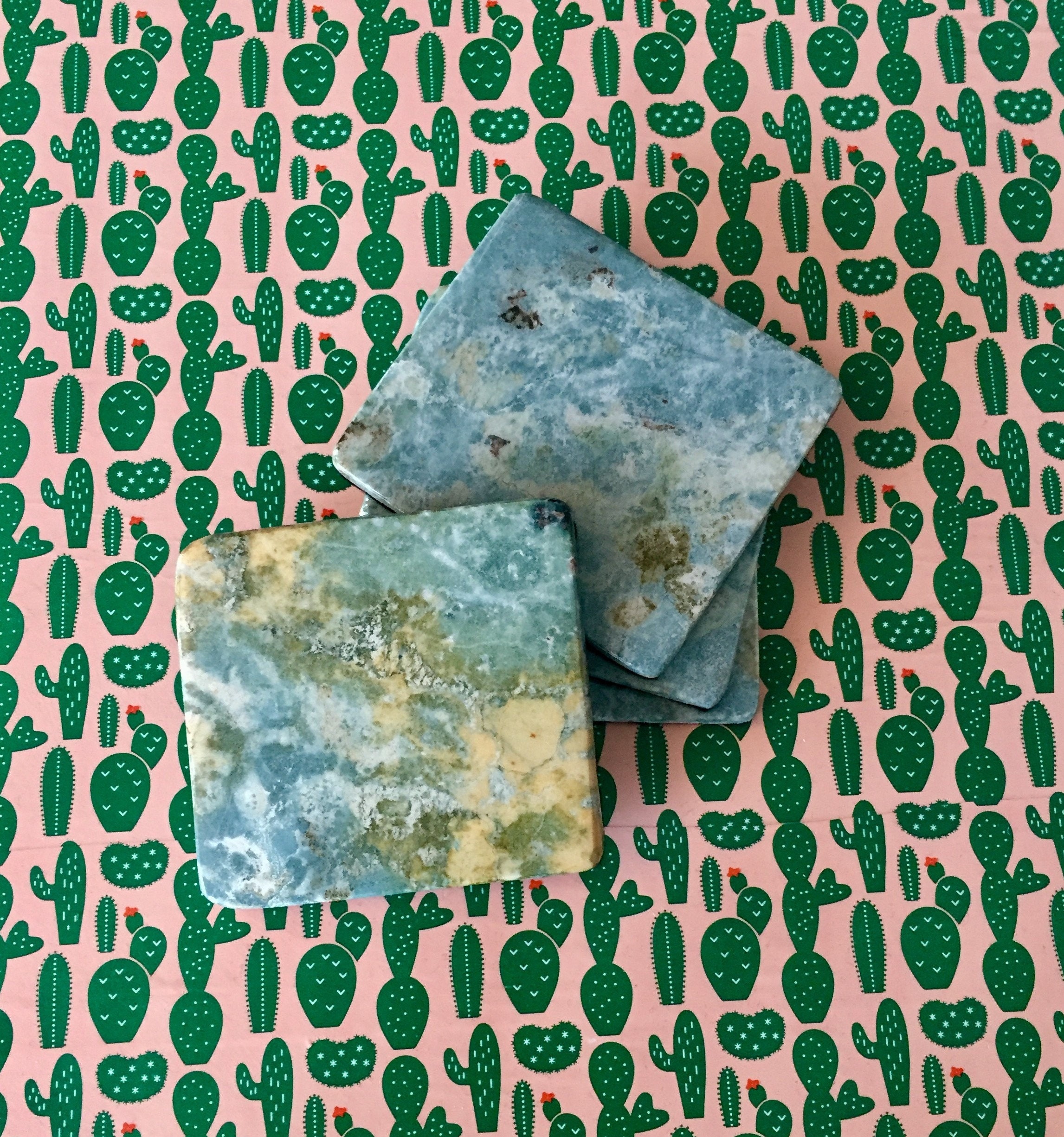 Natural Stone Coasters Set of 4