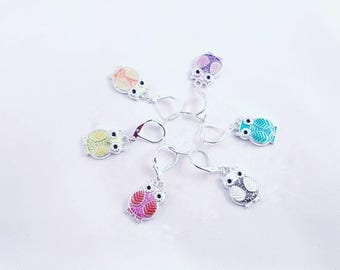 Owl Be There For You stitch markers, knitting stitch markers, snagless stitch markers, row marker