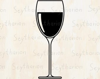 White Wine Glass svg ( filled and empty versions ) | drink restaurant bar | ai eps jpg png svg digital image download 12x12 300dpi