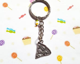 Pizza keyring, Pizza bag charm, Pizza slice keyring, One slice, Pizza, Pizza slice, Foodie keyring, Foodie gift, Pizza lover gift, Food