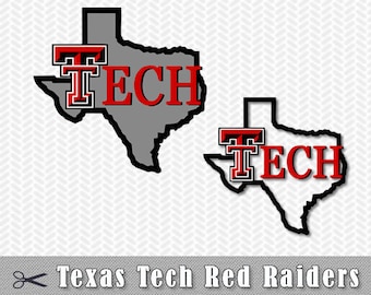 SVG PNG Texas Tech Red Raiders Logo Layered Vector Cut File Silhouette Studio Cameo Cricut Design Template Stencil Vinyl Decal Transfer Iron