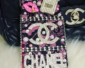Pink covered with lace Case iPhone 7 Plus