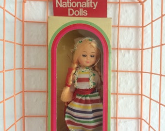 Vintage Nationality Doll Sweden Sleeping Eyes Boxed