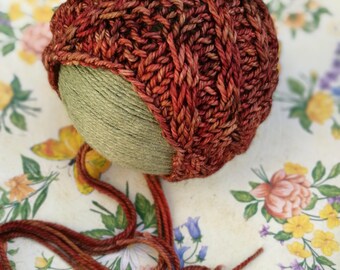 Newborn lux hat. Newborn Photography Prop. Hand knitted baby hat