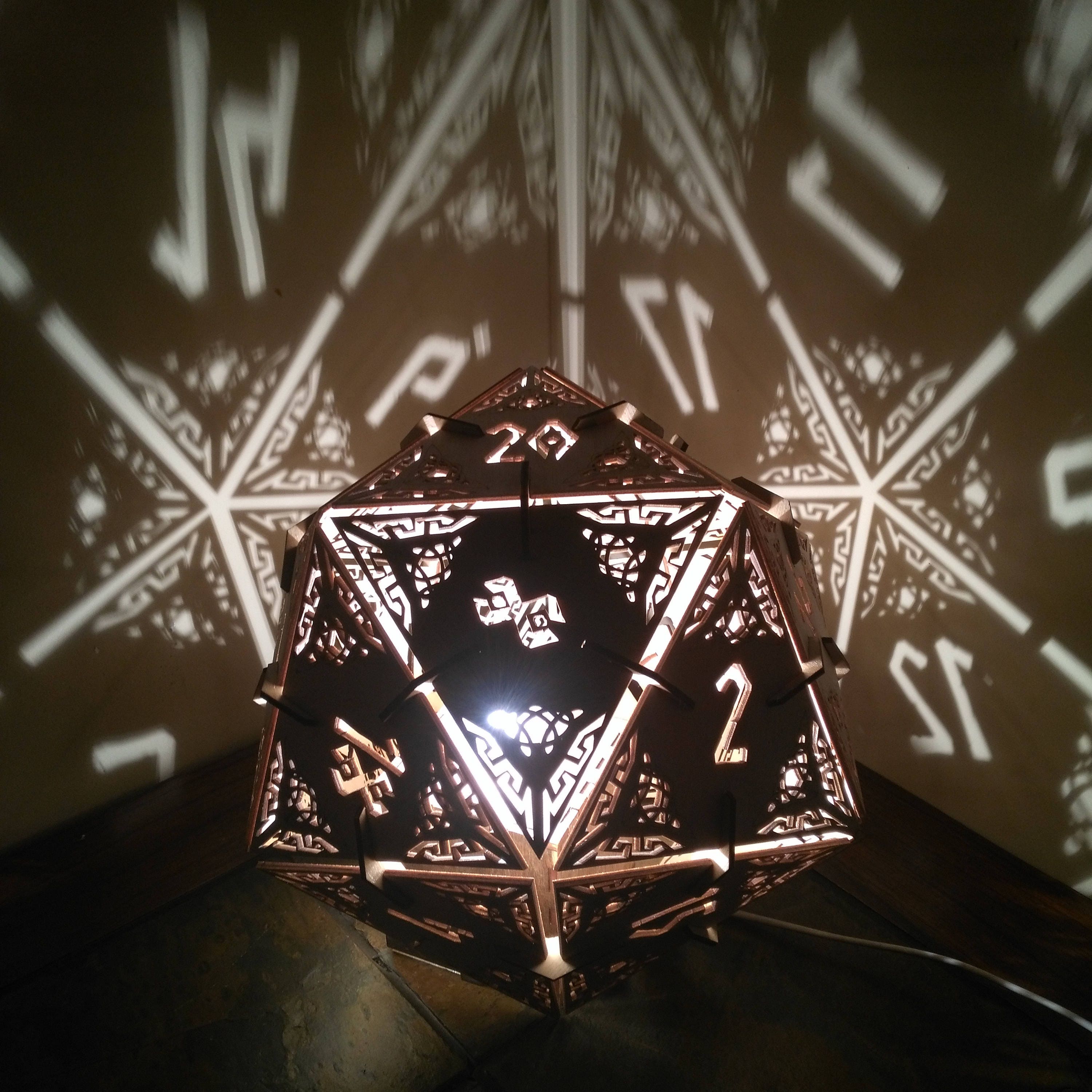 D20 Dungeons and Dragons Dice Desk Lamp
