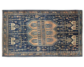 7.3' x 4.8' Shiraz Persian Rug,hand knotted oriental design antique rugs and carpets, Vintage Floor Rug, Oriental Area Rug,