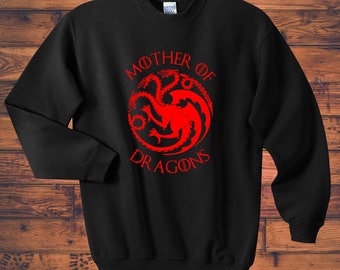 Mother Of Dragons Custom Sweatshirt, Unisex Adults Targaryen Tee, Khaleesi