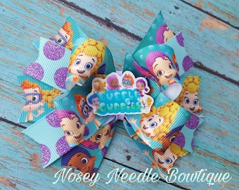 Arco del pelo burbuja Gupppies, pinza de pelo burbuja lebistes, fiesta de cumpleaños de burbuja lebistes, traje de burbuja lebistes, regalo burbuja lebistes Guppy de burbuja