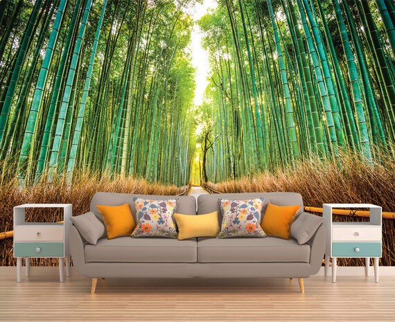 Trees Wall Art Bamboo Wall Mural Wallpaper Bamboo Nature