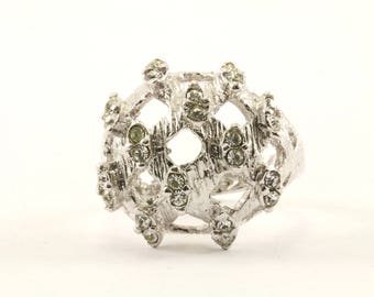 Vintage Stylish CZ Ring 925 Sterling RG 2763