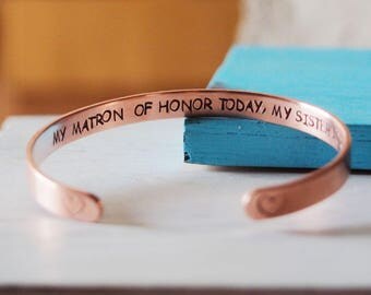 Matron of honor gifts, maid of honor gift, sister gift wedding, matron on honor, wedding quotes, matron of honor jewelry, bridal party gifts