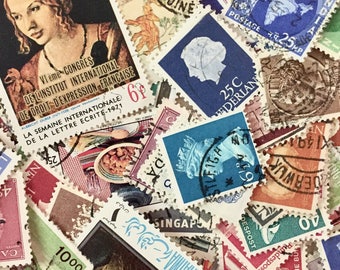 Vintage Worldwide Postage Stamps - Journals - Smashbook - Crafts