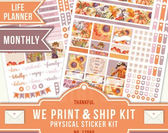 ECLP MONTHLY KIT, Life Planner Sticker, Erin Condren Planner, November Monthly Kit, Erin Condren Monthly Kit, Monthly Planner Kit, 17050