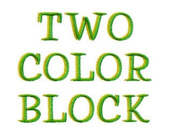 2C Block - Machine Embroidery Font