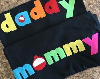 Mommy, daddy or brother coordinating shirt for O-fish-ally ONE birthday, the BIG one first birthday shirt Bobber, fishing, boating, vacation