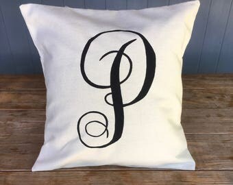 Burlap Pillow Monogram Cover Throw Case Decorative Burlap Pillow Monogram Cover Throw Case Decorative
