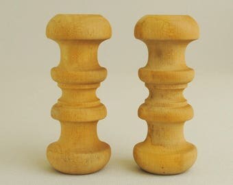 Solid Wood Turnings or Finials 2 Pieces