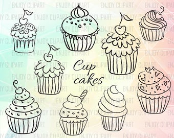 Cake Svg, Cupcake Svg, Cake Clipart, Cupcake Decal, Cupcake Clipart, Sweets Sign, Cricut Downloads, Svg Files For Cricut, Cuttable Svg, Dxf