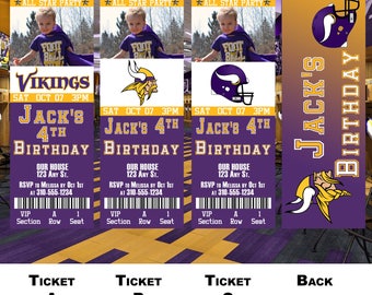 Minnesota Vikings Ticket Invitation
