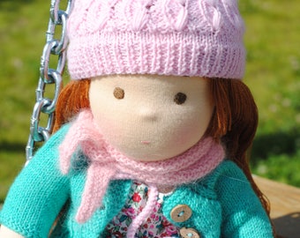 14 inch (36 cm) Waldorf doll. Steiner doll-cloth dolls handcrafted dolls-stuffed dolls work-Waldorf Toys