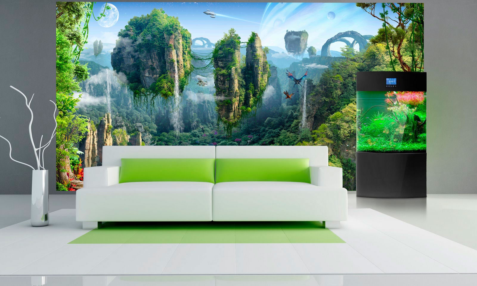 Large wall mural. Fantasy wallpaper Islands.