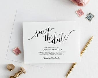 Save the Date Template | Printable Save the Date Card | DIY | Printable Wedding Template | Save the Date Printable | Savannah Collection