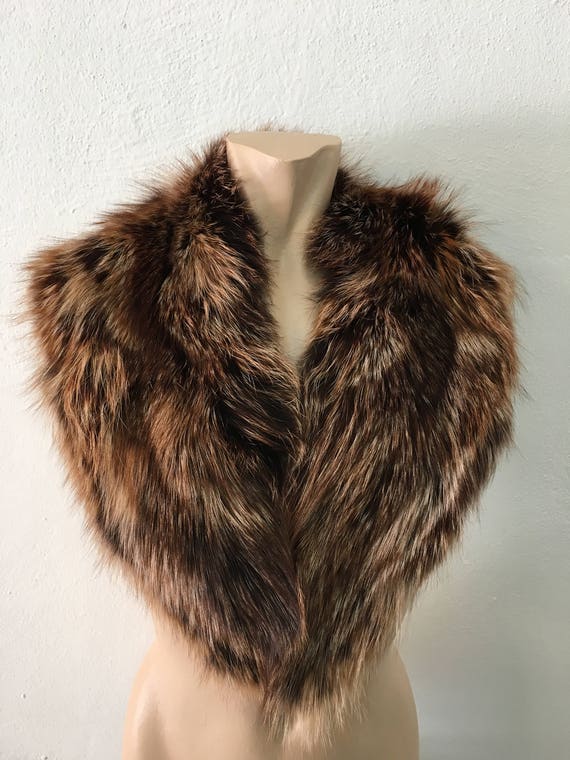 Genuine Real Matilda Color Fox Fur Collar