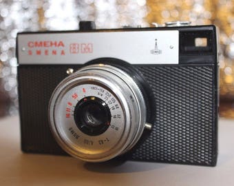 Lomo Smena 8M 35mm Film Camera with case lomography, Vintage Russian Photo Camera "Smena 8M", Collectable Soviet Union Camera