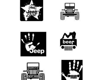 Jeep SVG Collection - Jeep Girl SVG cut files - Jeep DXF - Jeep Clipart - Svg Files for Silhouette Cameo or Cricut