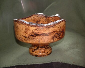 Natural edge - Spalted Pecan - Vase/Bowl - 003