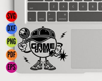 Basketball Bomber SVG, Game Over Svg, Soccer Svg, Footballer SVG, Sporty Svg, Funny SVG, Dxf, Png, Vector, Silhouette, Cameo, Cutting File