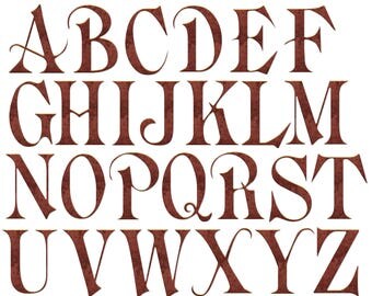 Alphabet Clip Art Old English Clipart Deep Copper Metal Alphabet Clip Art Old English Clipart Deep Copper Metal