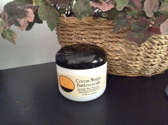 Cocoa Mango Buttercream thick luxurious creamy body butter cocoa butter mango butter cream anti aging skin treatment great gift