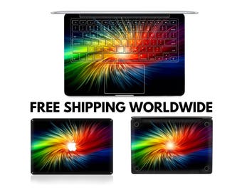 Rainbow Galaxy Vinyl Sticker Skin Decal Keyboard Cover Top Lid Bottom Case for Apple MacBook Pro, Macbook Air, Mac, iMac 11 12" 13" 15" 2016